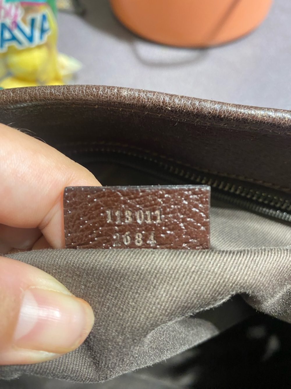 Gucci Brown GG Canvas Tote with Dark Brown Leather Trim - Picture 6 of 6